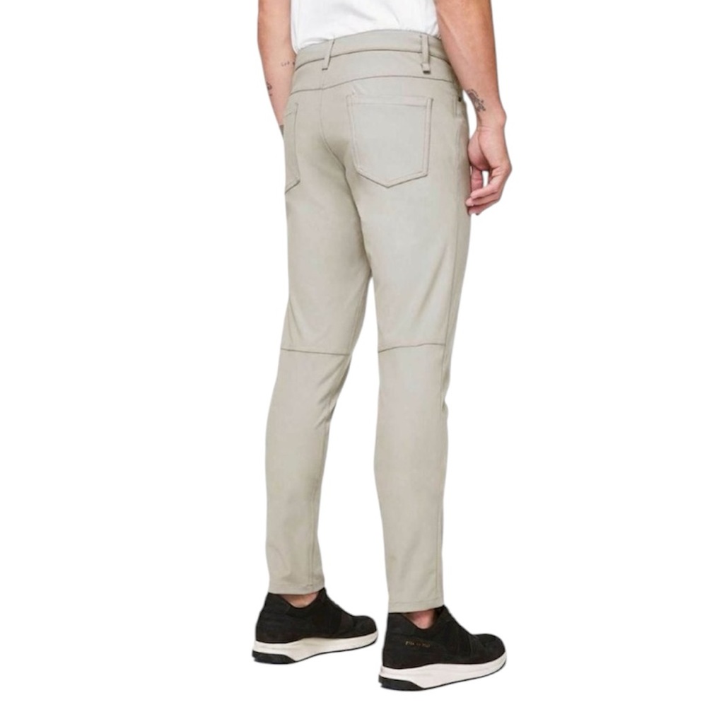 LULULEMON Men’s ABC Slim Fit Utitech Utility Pants Riverstone Grey Taupe Size 31